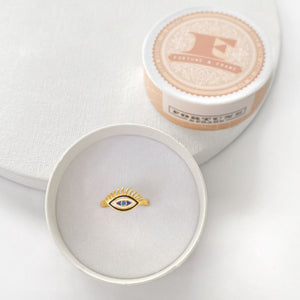 Evil Eye Ring (Clarity) - Gold